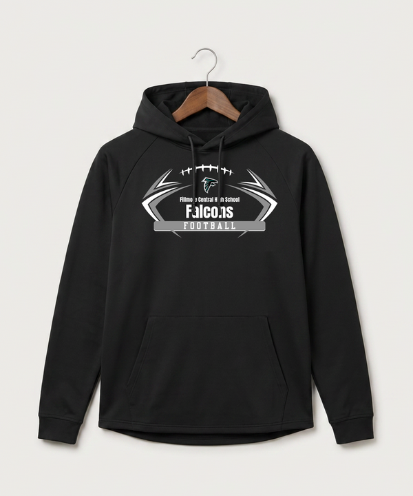 Fillmore Central High School Football (Boys) - Black Hoodie - Full Front