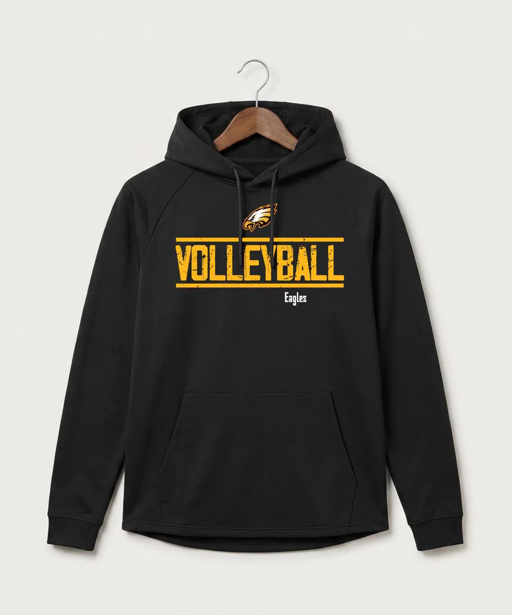 Dover-Eyota High School Volleyball (Girls) - Black Hoodie - Full Front