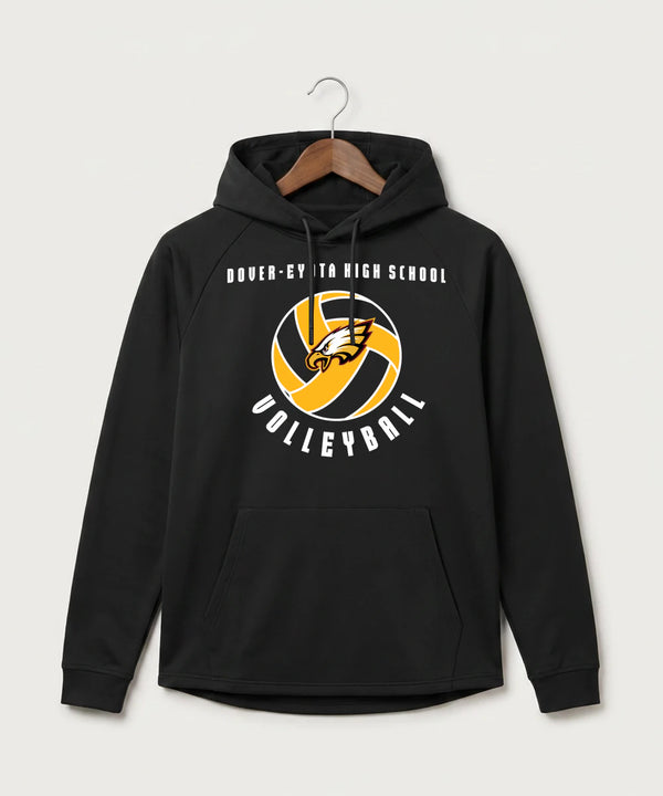 Dover-Eyota High School Volleyball (Girls) - Black Hoodie - Full Front