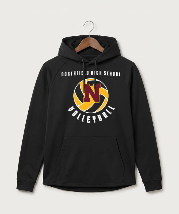 Northfield High School Volleyball (Girls) - Black Hoodie - Full Front