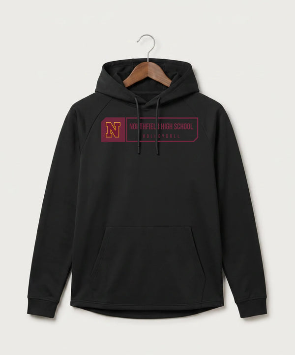 Northfield High School Volleyball (Girls) - Black Hoodie - Full Front