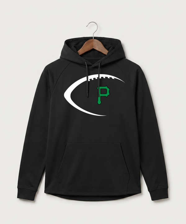 Pipestone Area High School Football (Boys) - Black Hoodie - Full Front