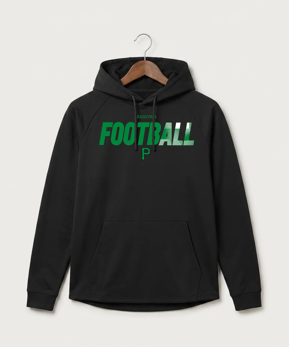 Pipestone Area High School Football (Boys) - Black Hoodie - Full Front