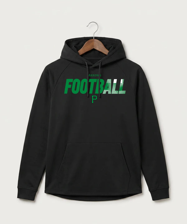 Pipestone Area High School Football (Boys) - Black Hoodie - Full Front