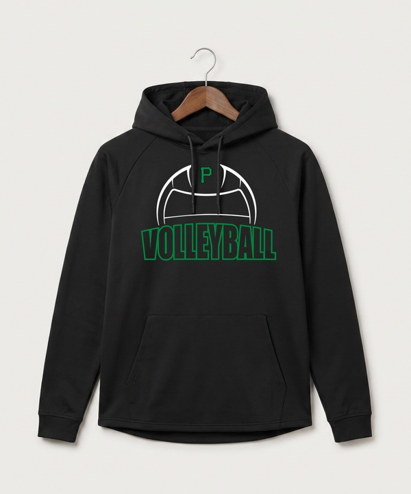 Pipestone Area High School Volleyball (Girls) - Black Hoodie - Full Front