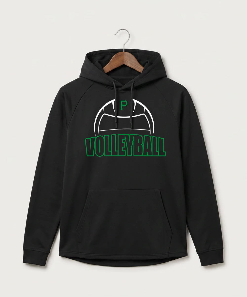 Pipestone Area High School Volleyball (Girls) - Black Hoodie - Full Front