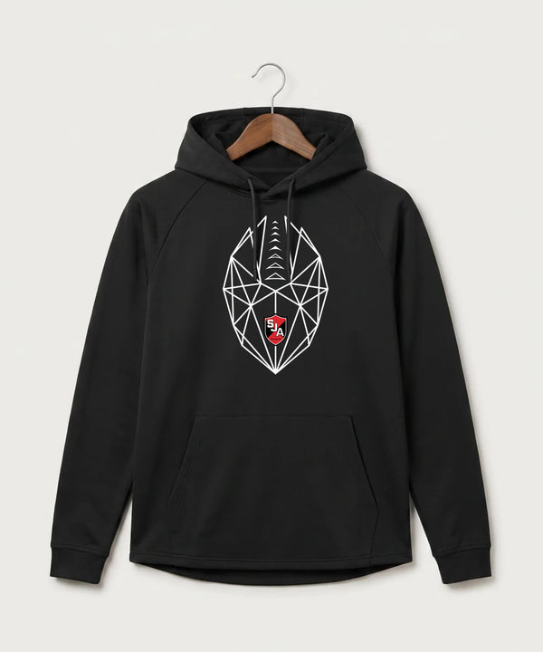 Saint James High School Football (Boys) - Black Hoodie - Full Front