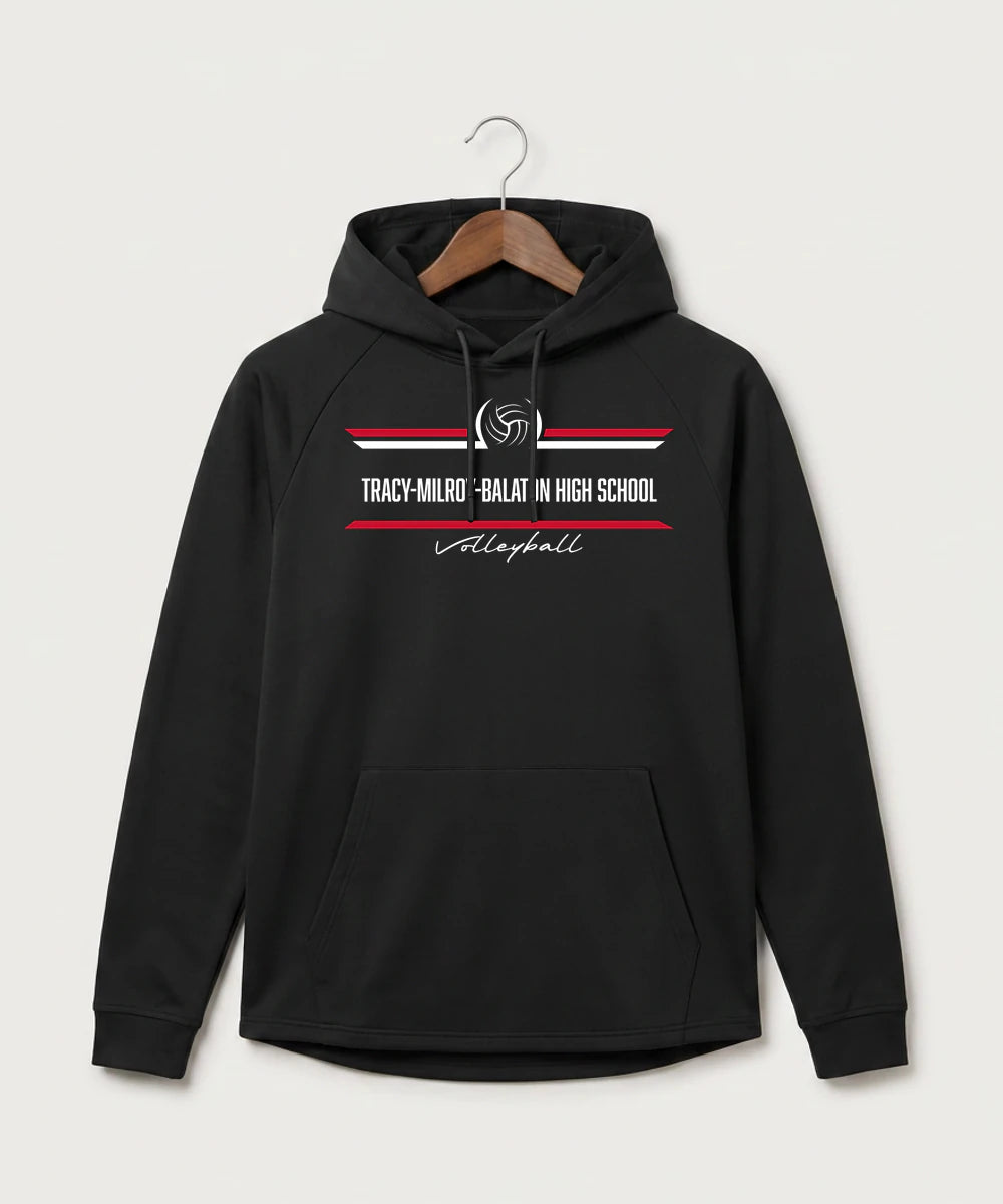 Tracy-Milroy-Balaton High School Volleyball (Girls) - Black Hoodie - Full Front