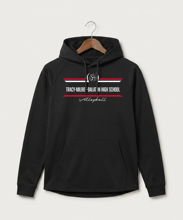 Tracy-Milroy-Balaton High School Volleyball (Girls) - Black Hoodie - Full Front