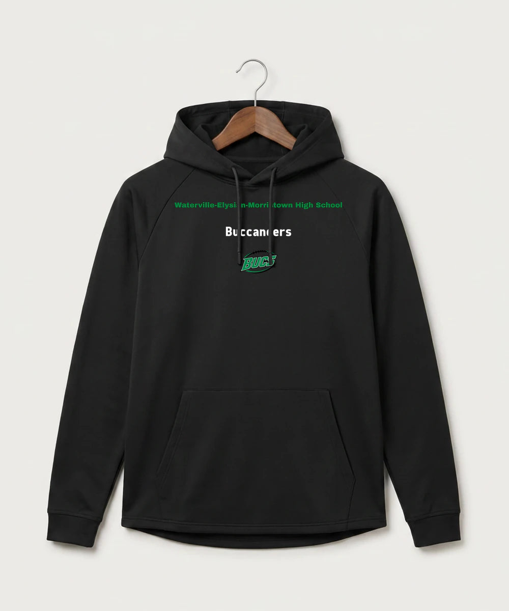 Waterville-Elysian-Morristown High School Football (Boys) - Black Hoodie - Full Front