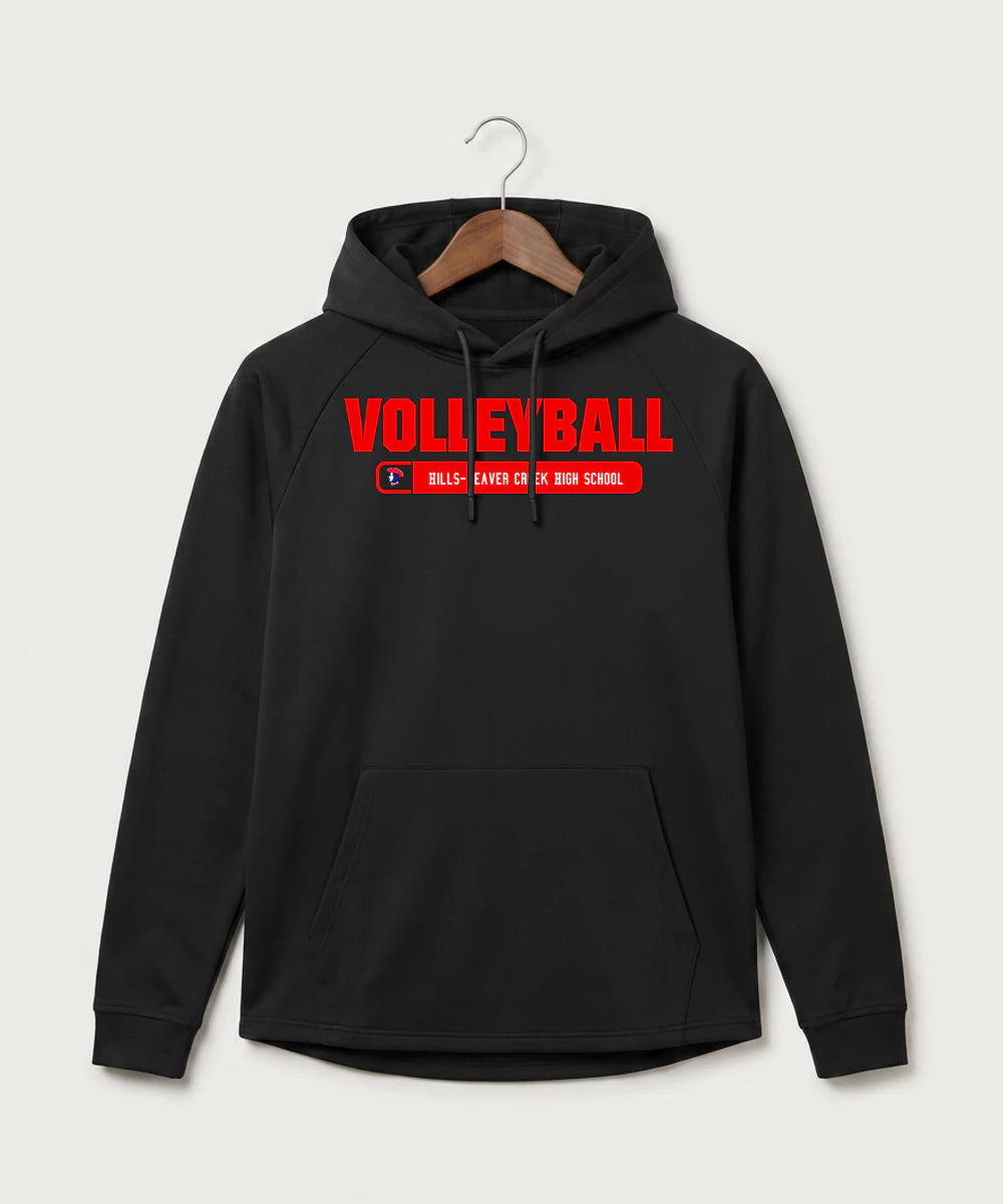Hills-Beaver Creek High School Volleyball (Girls) - Black Hoodie - Full Front