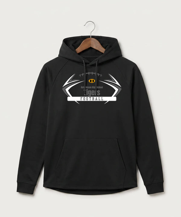 Hutchinson High School Football (Boys) - Black Hoodie - Full Front