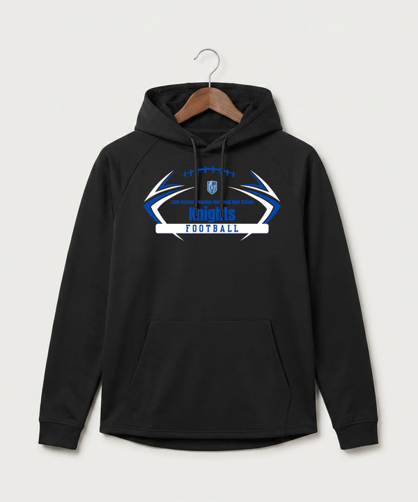 Lake Crystal-Welcome-Memorial High School Football (Boys) - Black Hoodie - Full Front