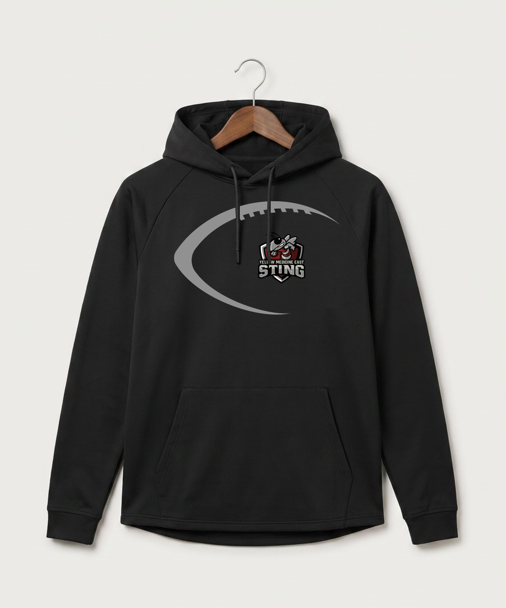 Yellow Medicine East High School Football (Boys) - Black Hoodie - Full Front