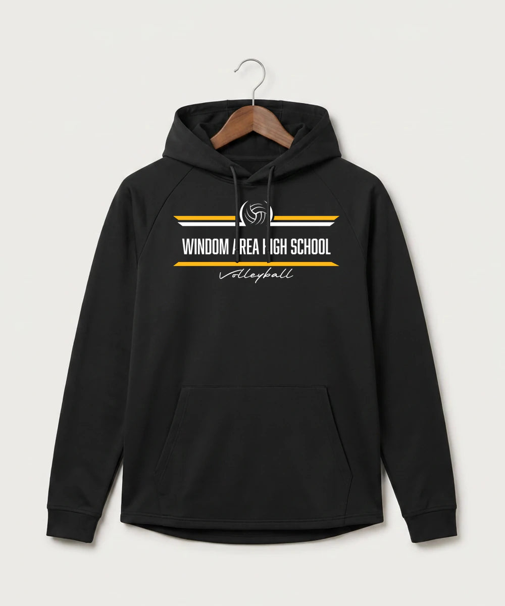 Windom Area High School Volleyball (Girls) - Black Hoodie - Full Front
