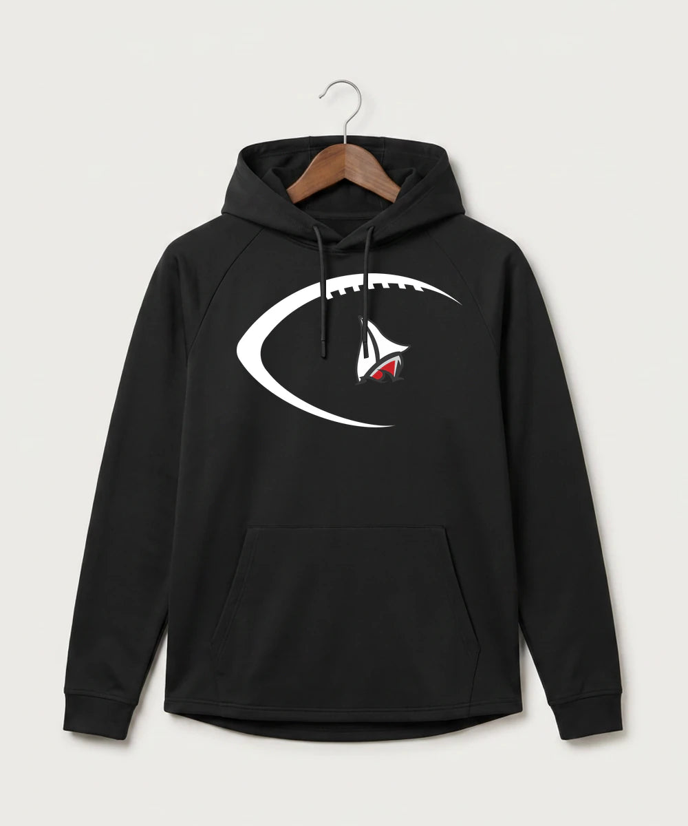 Detroit Lakes Community High School Football (Boys) - Black Hoodie - Full Front
