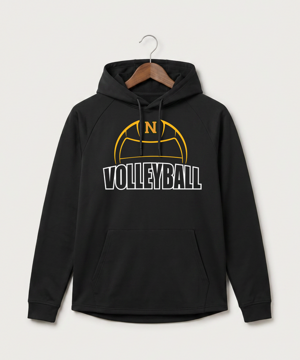 Nevis High School Volleyball (Girls) - Black Hoodie - Full Front