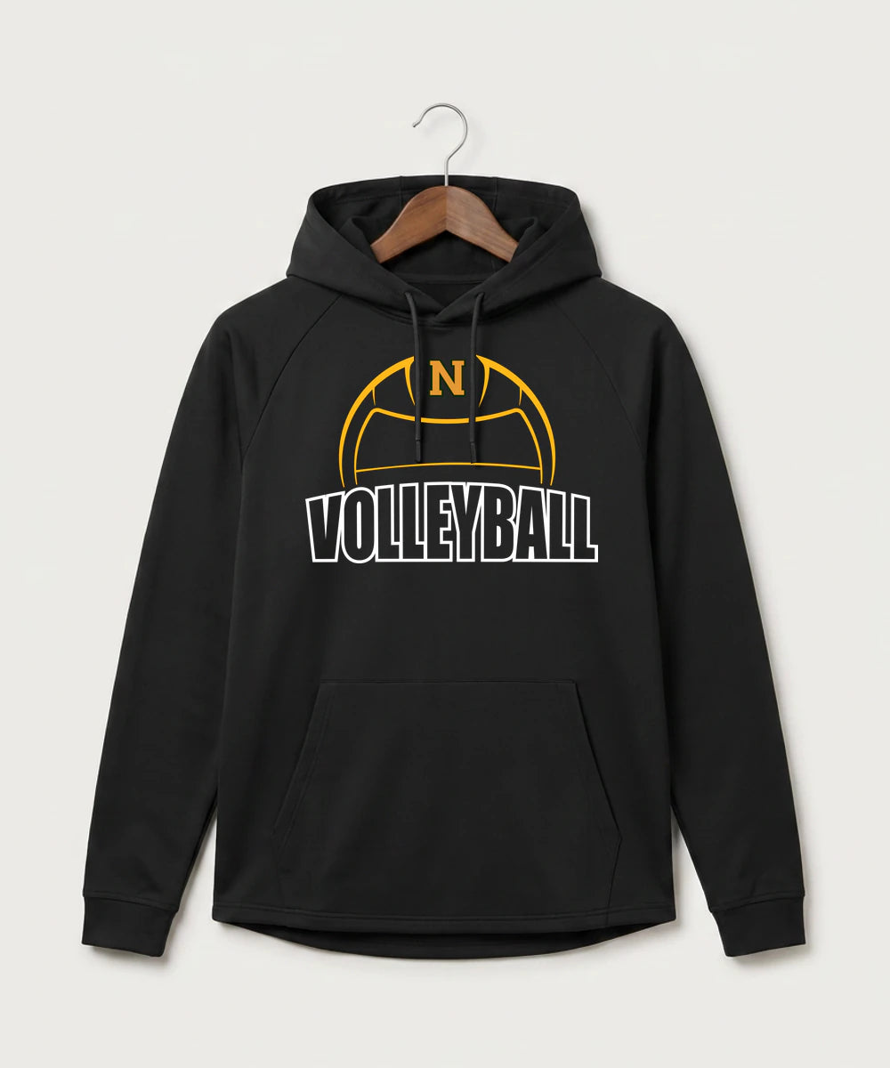 Nevis High School Volleyball (Girls) - Black Hoodie - Full Front