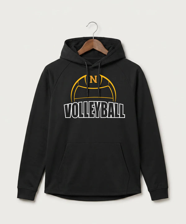 Nevis High School Volleyball (Girls) - Black Hoodie - Full Front