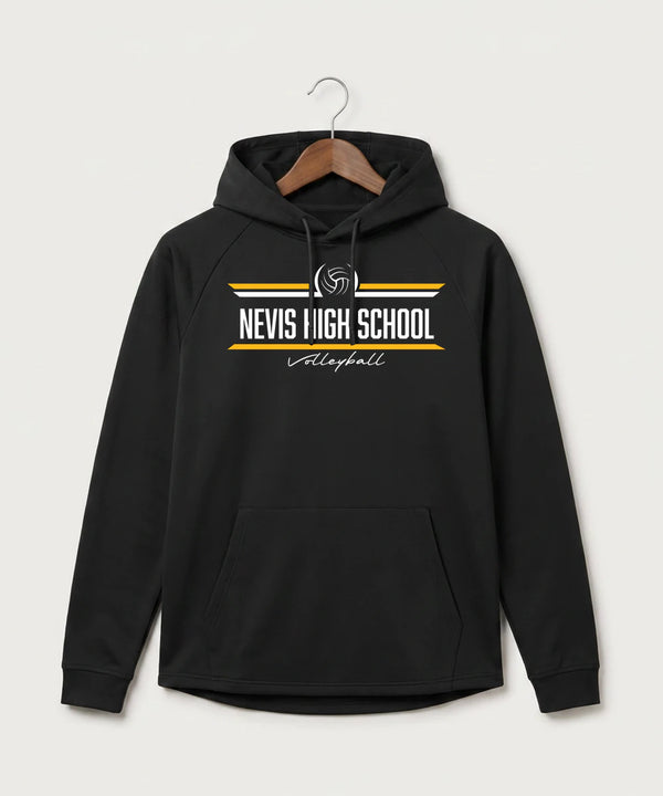 Nevis High School Volleyball (Girls) - Black Hoodie - Full Front