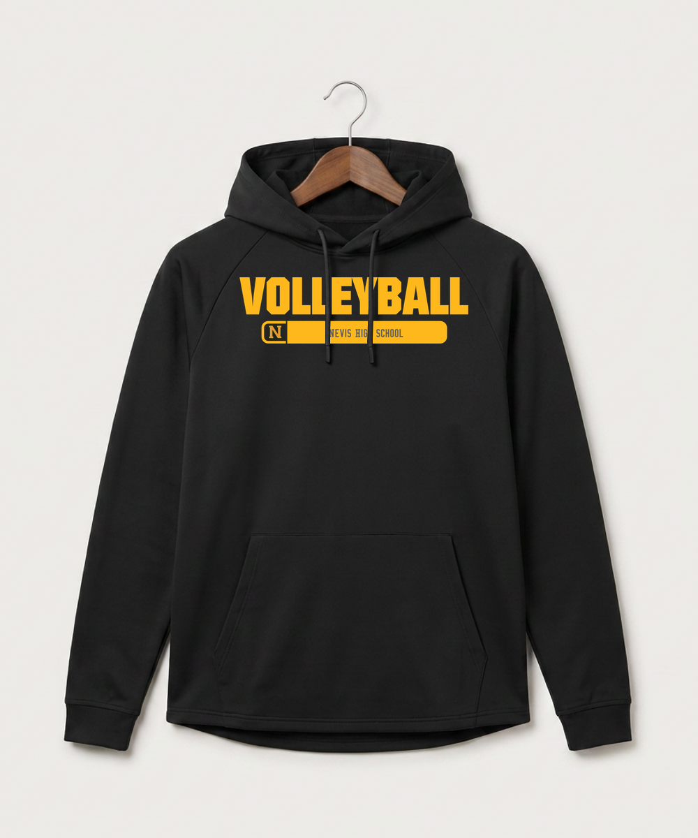Nevis High School Volleyball (Girls) - Black Hoodie - Full Front
