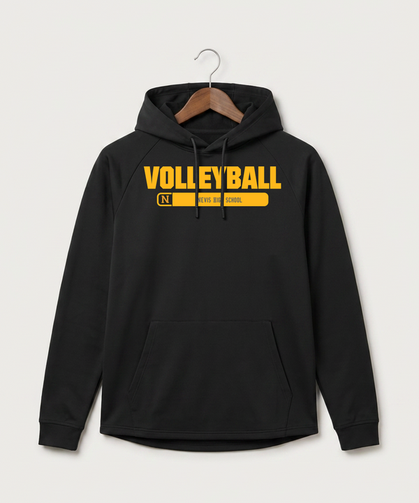 Nevis High School Volleyball (Girls) - Black Hoodie - Full Front