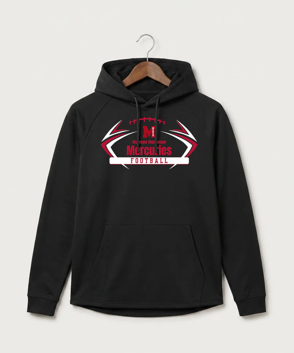 Mcgregor High School Football (Boys) - Black Hoodie - Full Front