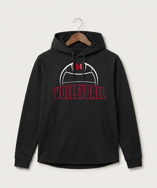 Mcgregor High School Volleyball (Girls) - Black Hoodie - Full Front