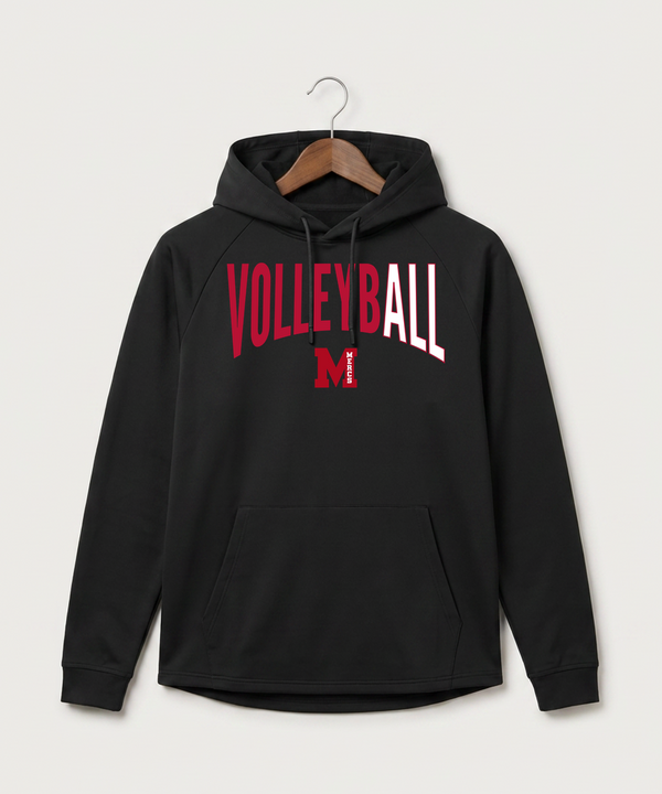 Mcgregor High School Volleyball (Girls) - Black Hoodie - Full Front