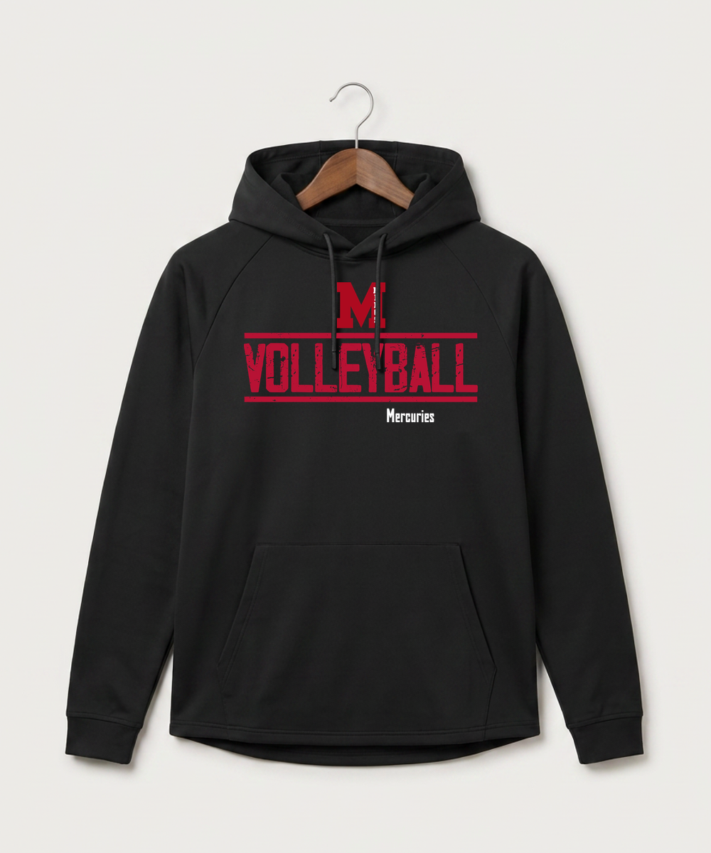 Mcgregor High School Volleyball (Girls) - Black Hoodie - Full Front
