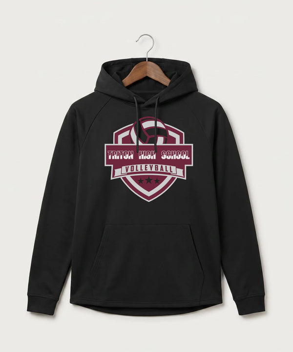 Triton High School Volleyball (Girls) - Black Hoodie - Full Front