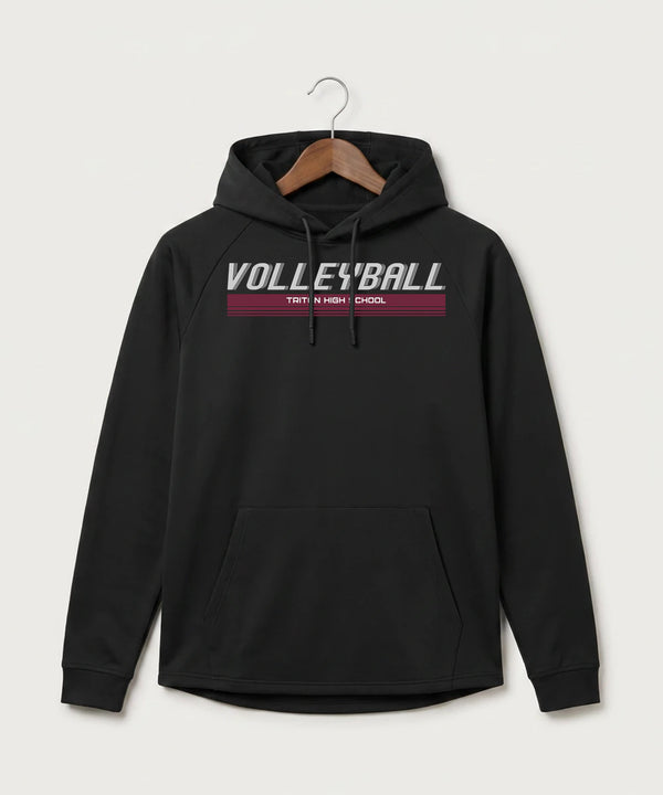Triton High School Volleyball (Girls) - Black Hoodie - Full Front