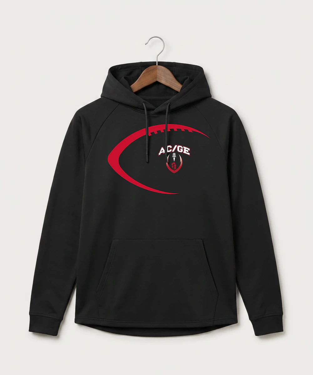 Alden-Conger-Glenville Emmons High School Football (Boys) - Black Hoodie - Full Front
