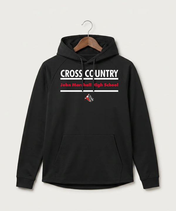 John Marshall High School Cross Country (Coed) - Black Hoodie - Full Front