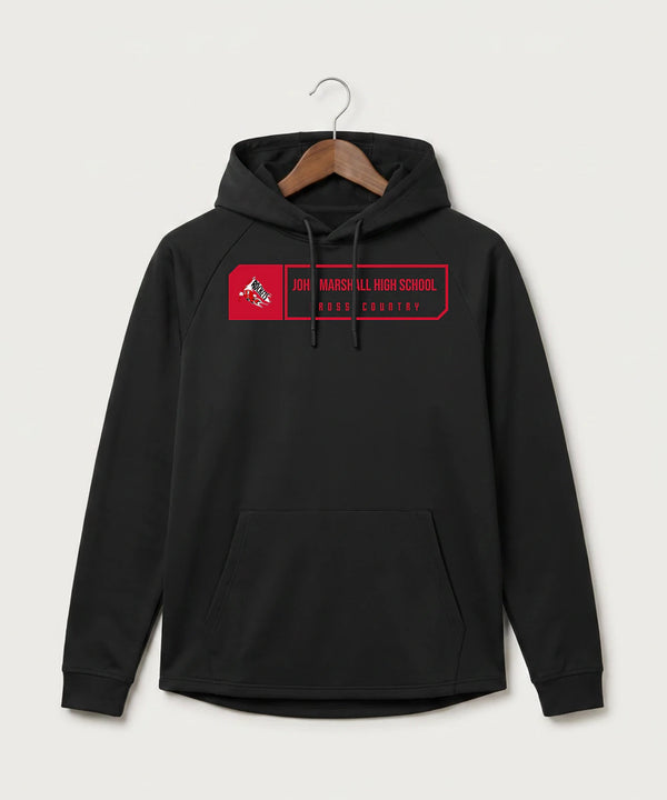 John Marshall High School Cross Country (Coed) - Black Hoodie - Full Front