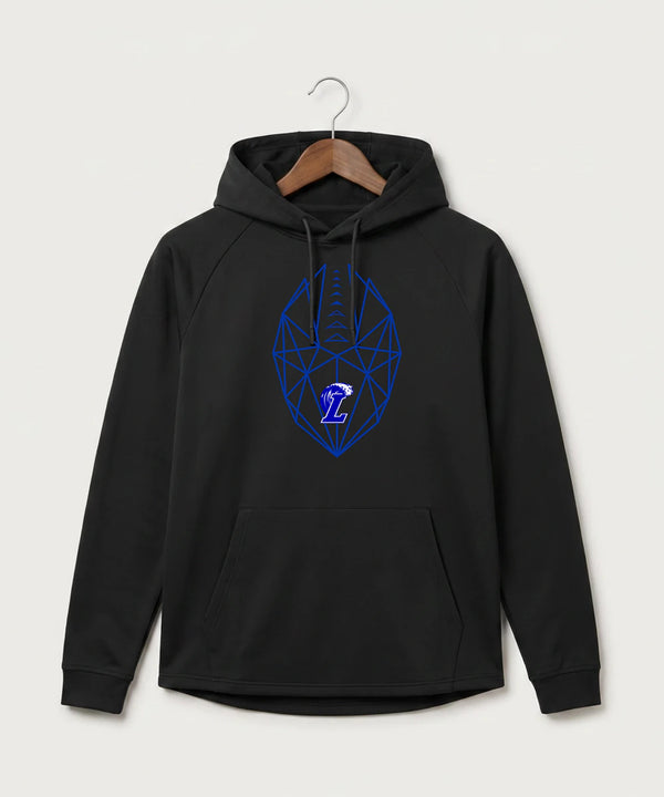 Lakeview High School Football (Boys) - Black Hoodie - Full Front