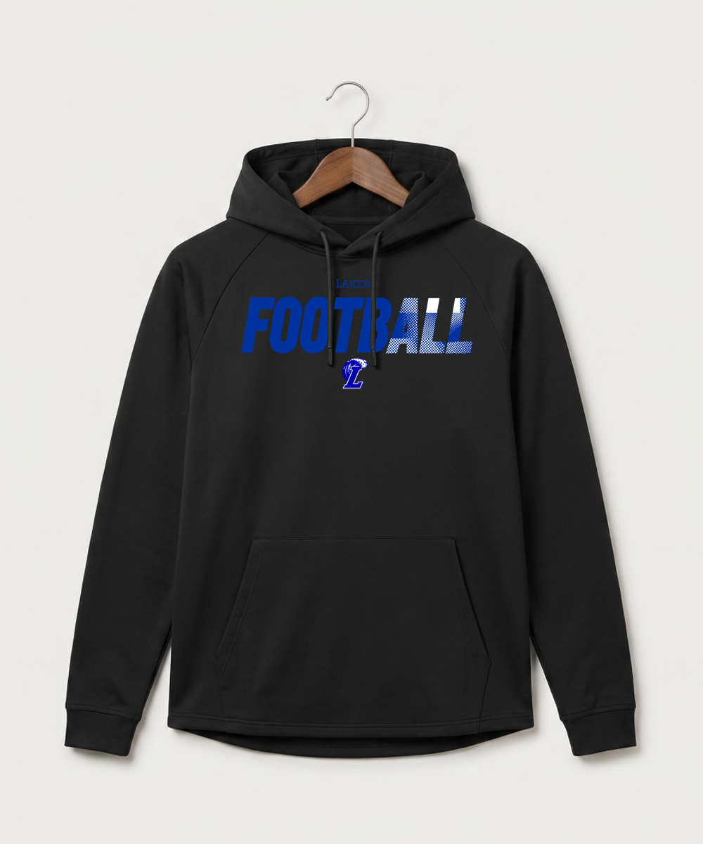 Lakeview High School Football (Boys) - Black Hoodie - Full Front