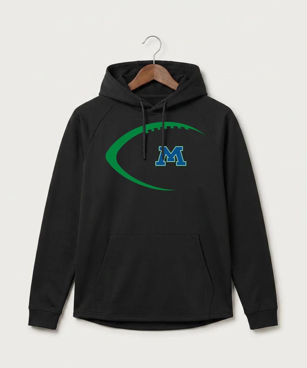 Minnewaska Area High School Football (Boys) - Black Hoodie - Full Front