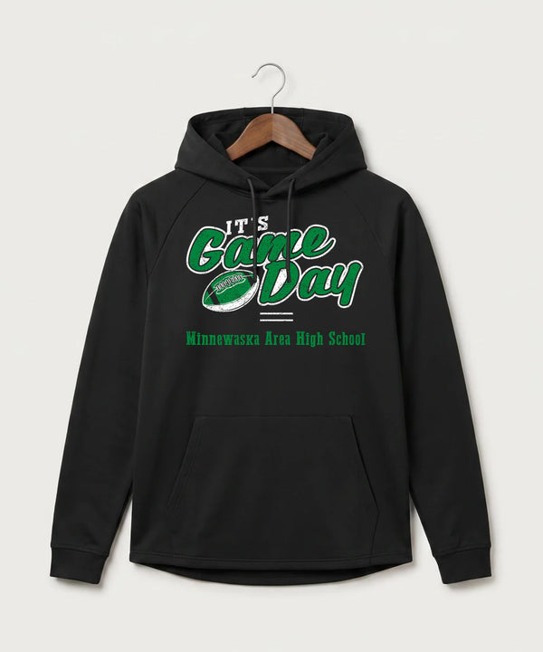 Minnewaska Area High School Football (Boys) - Black Hoodie - Full Front