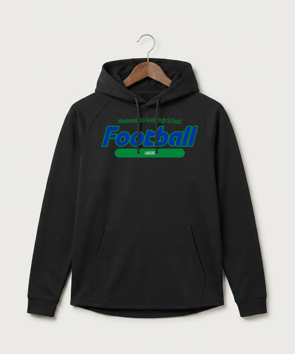Minnewaska Area High School Football (Boys) - Black Hoodie - Full Front