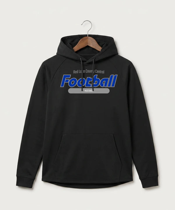 Red Lake County Central Football (Boys) - Black Hoodie - Full Front