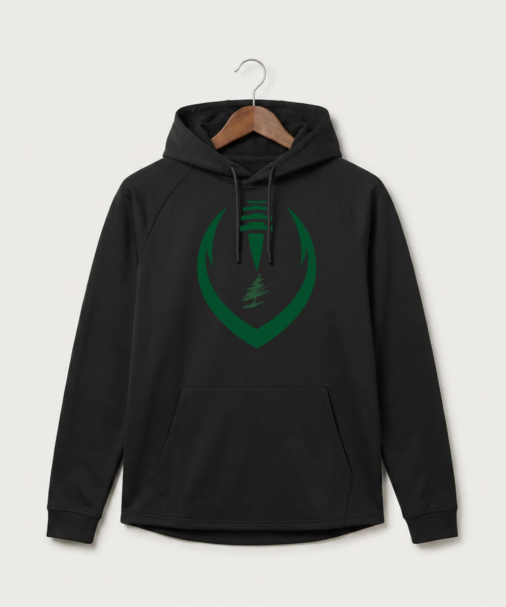 DC Everest High School Football - Black Hoodie - Full Front