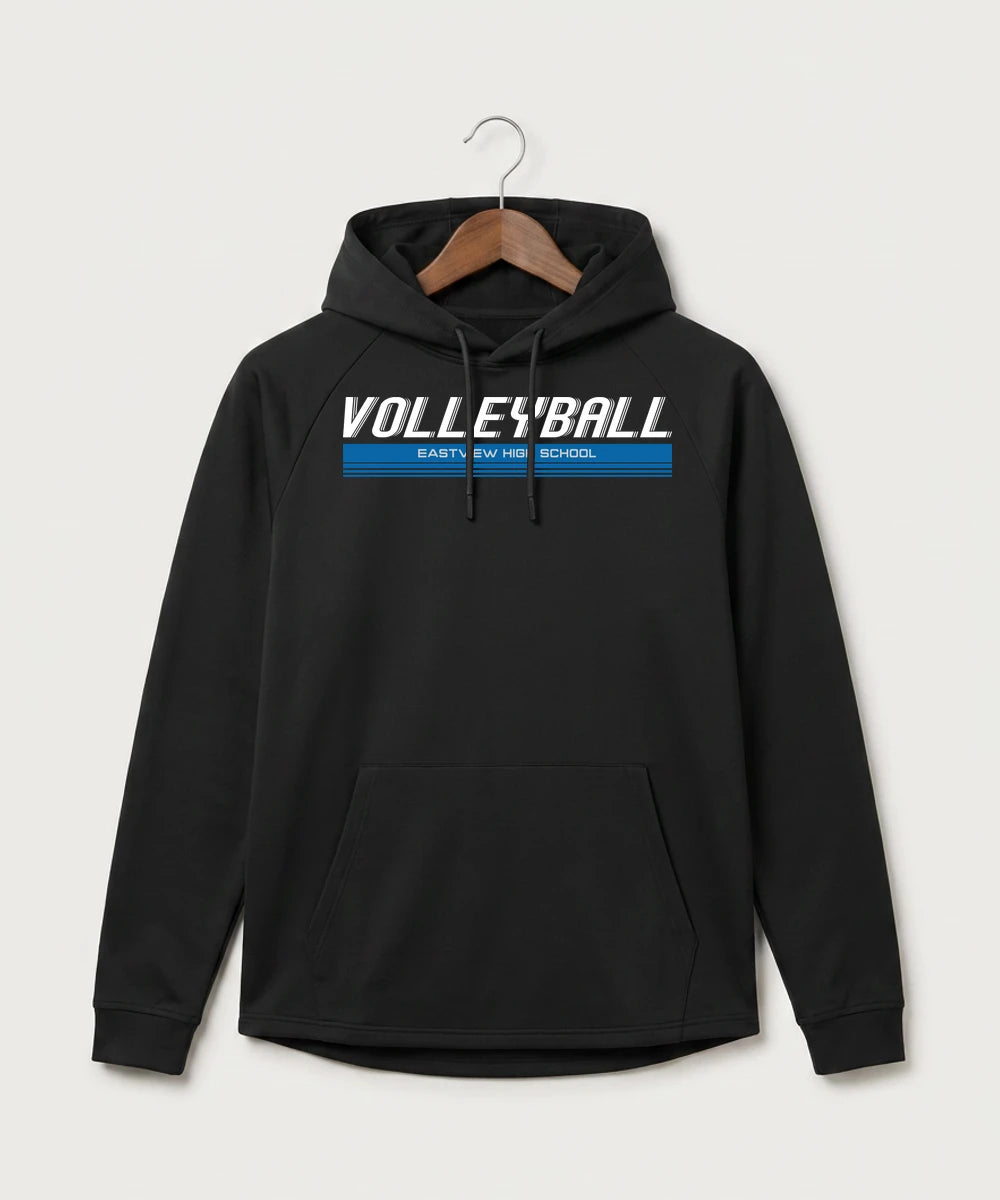 Eastview High School Volleyball (Girls) - Black Hoodie - Full Front