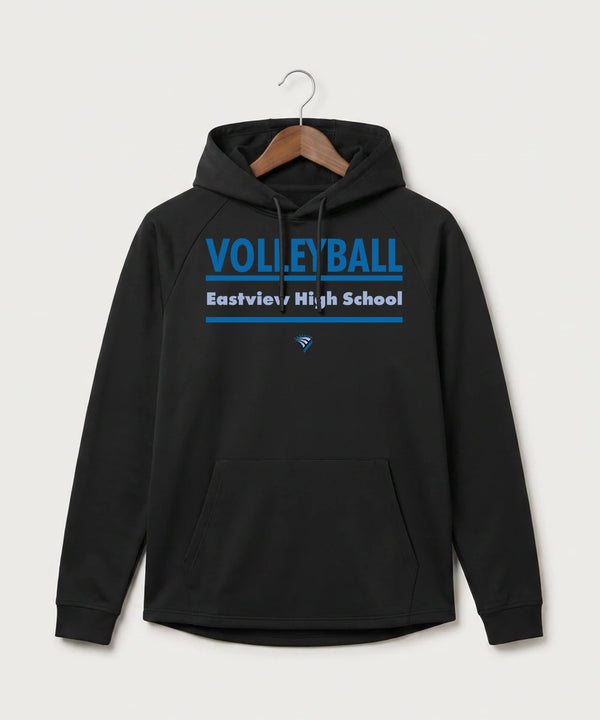 Eastview High School Volleyball (Girls) - Black Hoodie - Full Front