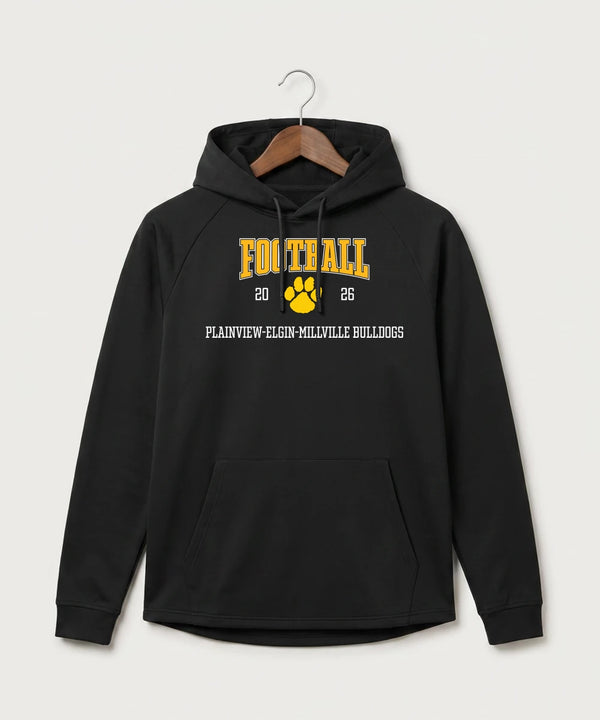 Plainview Elgin Millville H S Football (Boys) - Black Hoodie - Full Front