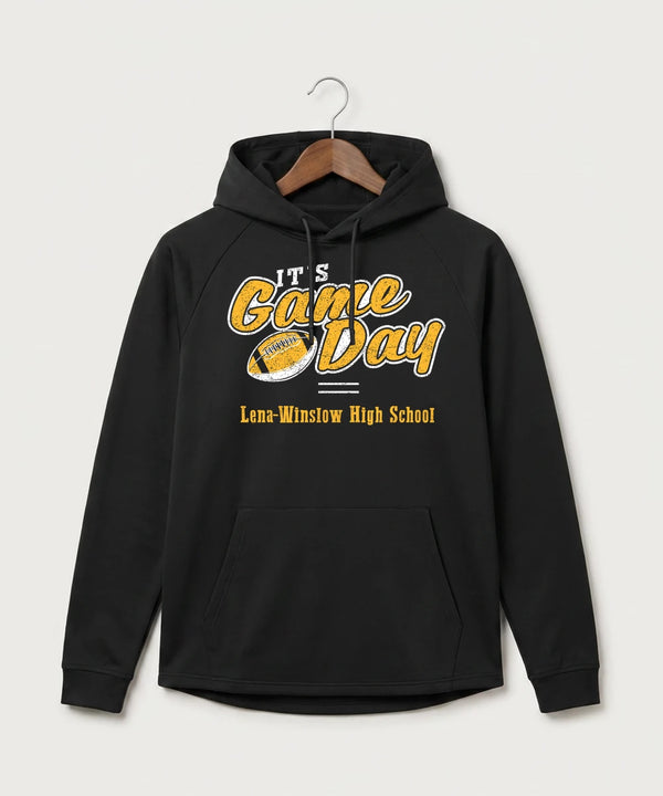 Le-Win Football - Black Hoodie - Full Front