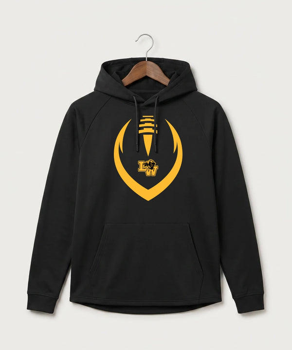 Le-Win Football - Black Hoodie - Full Front