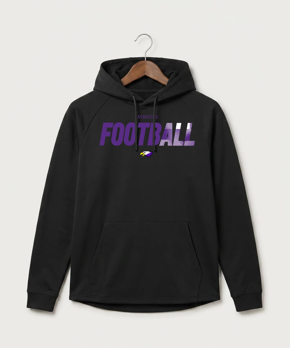 Red Wing High School Football - Black Hoodie - Full Front