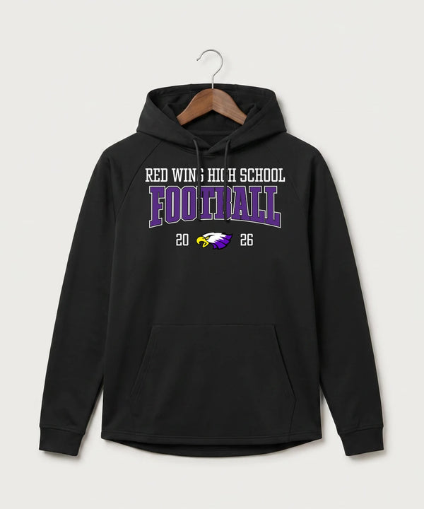 Red Wing High School Football - Black Hoodie - Full Front