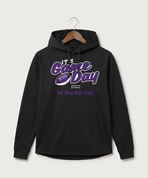 Red Wing High School Football - Black Hoodie - Full Front